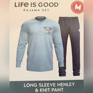 LIFE IS GOOD Men's 2Pc Pajama Set NWOB Size MEDIUM